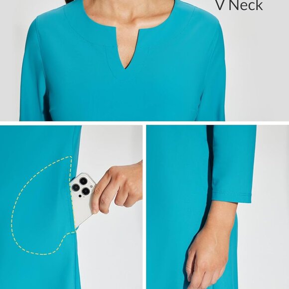 BALEAF Women's Sun Protection Swim Cover Up Blue Small - Picture 5 of 7